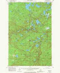 1955 Map of Cook County, MN, 1980 Print