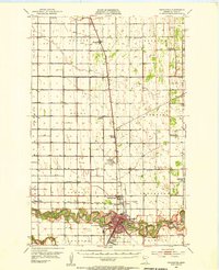 1953 Map of Crookston, MN, 1955 Print