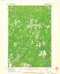 1962 Map of Danbury, WI, 1964 Print