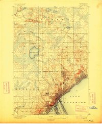 1895 Map of Duluth, 1914 Print