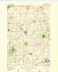 1957 Map of Farmington, 1958 Print