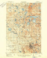 1913 Map of Fergus Falls, 1949 Print