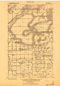 preview thumbnail of historical topo map of Roseau County, MN in 1943