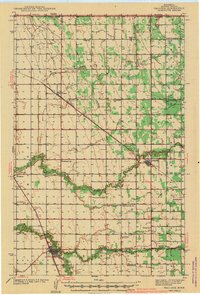 preview thumbnail of historical topo map of Hallock, MN in 1941