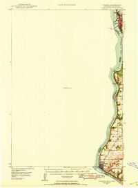 1946 Map of Hudson, 1954 Print