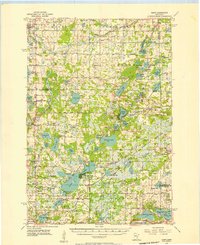 1955 Map of Isanti, 1957 Print
