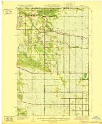preview thumbnail of historical topo map of Roseau County, MN in 1932