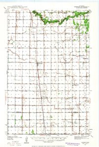1939 Map of Kittson County, MN, 1963 Print