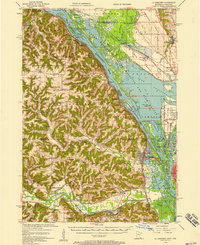 1956 Map of La Crescent, MN, 1958 Print