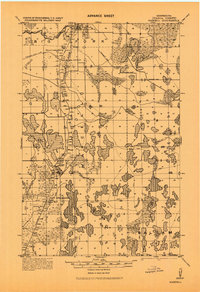 1919 Map of Marcell, 1943 Print