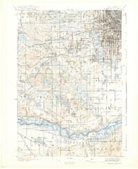 1901 Map of Minneapolis, 1938 Print