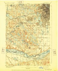 1901 Map of Minneapolis, 1928 Print