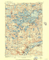 1905 Map of Minnetonka, 1957 Print