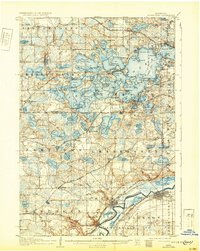 1907 Map of Minnetonka, 1932 Print