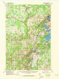 1961 Map of Moose Lake, 1972 Print