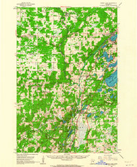 1961 Map of Moose Lake, 1963 Print