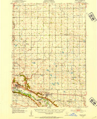 1952 Map of Morton, 1954 Print
