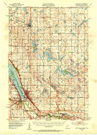 preview thumbnail of historical topo map of Ortonville, MN in 1953