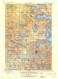 1914 Map of Pelican Rapids, 1949 Print