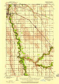 1939 Map of Pembina, 1958 Print