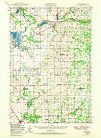 1948 Map of Pierz, MN, 1967 Print