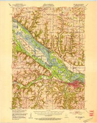 1952 Map of Red Wing, MN, 1954 Print