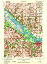 1952 Map of Red Wing, MN, 1972 Print