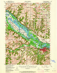 1952 Map of Red Wing, MN, 1964 Print