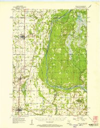 1955 Map of Rush City, 1957 Print