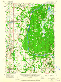 1955 Map of Rush City, 1965 Print