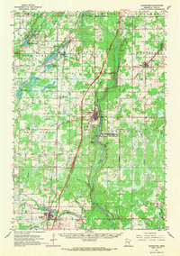 1961 Map of Sandstone, 1970 Print