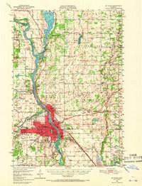 1950 Map of St. Cloud, 1966 Print