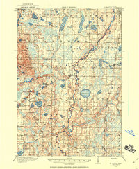 1916 Map of St. Francis, 1960 Print