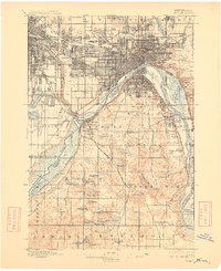 1896 Map of St. Paul, 1909 Print