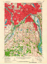 preview thumbnail of historical topo map of St. Paul, MN in 1951