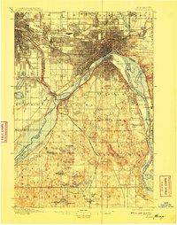1896 Map of St. Paul, 1908 Print