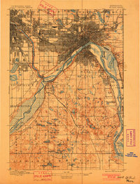 1896 Map of St. Paul, 1901 Print