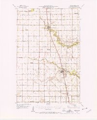 1954 Map of Argyle, MN, 1955 Print