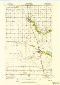 1954 Map of Argyle, MN, 1955 Print