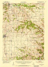 1955 Map of Stewartville, 1956 Print