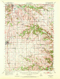 1955 Map of Stewartville, 1972 Print