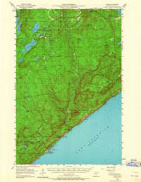 preview thumbnail of historical topo map of Cook County, MN in 1955