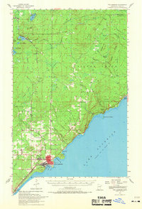 1957 Map of Two Harbors, MN, 1968 Print