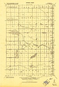 1918 Map of Norman County, MN, 1943 Print