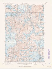 1912 Map of Vergas, 1969 Print
