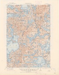 1915 Map of Vergas, MN, 1948 Print
