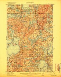 1915 Map of Vergas, MN, 1920 Print