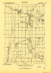 1918 Map of Viking, 1943 Print