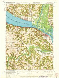1951 Map of Wabasha, MN, 1972 Print
