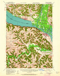 preview thumbnail of historical topo map of Wabasha, MN in 1951